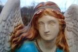 Sculpture figurine Angel with wings folded hands in prayer, photo number 3