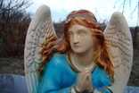 Sculpture figurine Angel with wings folded hands in prayer, photo number 5