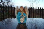 Sculpture figurine Angel with wings folded hands in prayer, photo number 12