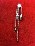 Chain chatelain silver 84 hallmark with pendants, photo number 8