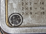 Пенал СССР из жести с таблицей умножения, фото №6