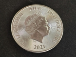 Серебро 1 унция.Ниуэ 2 доллара, 2021 Ревущий Лев Иуды, фото №5
