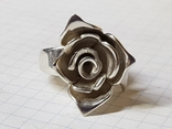 Серебряное кольцо Роза, фото №4