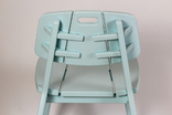 Яркий небесно-голубой низкий стул для гостиной и ресторанов., фото №11