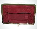 Винтажный клатч из натуральной кожи 50/60-е года - 30х17х9 см., фото №4