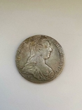Серебряная монета Талер Марии Терезы 1780 Австрия рестрайк, фото №2