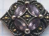 Кулон серебро 925 фиолетовые камни, фото №6