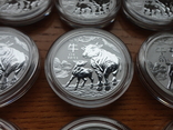 Монета Год быка 2021 Серебро 999 пробы 1/2 унции Австралия, фото №2