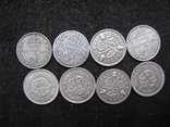 Порічниця (погодовка) Британських трьохпенсовиків. 8 монет у лоті (див. опис), фото №5