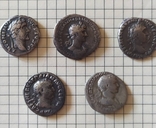 Лот из 5 серебряных римских денариев, фото №2