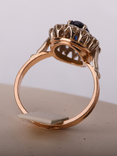 Золотое кольцо СССР с натуральными бриллиантами, фото №4