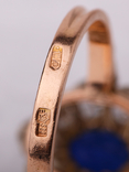 Золотое кольцо СССР с натуральными бриллиантами, фото №9