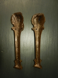 Мебельные ручьки львы бронза (комплект из 2 штук), фото №3