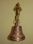 Большой настенный держатель с колоколом бронза, фото №3