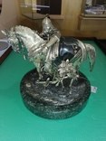 Серебряная фигура ручной работы (Воин с конем), фото №2