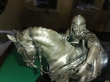 Серебряная фигура ручной работы (Воин с конем), фото №4