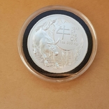 Royal Australian Mint Lunar Год Быка 2021 1 унция серебра, фото №3