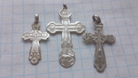 Серебряные Царские крестики 84 пр, фото №4