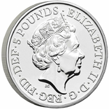 5 Фунтов 2021 Звери Королевы - Грифон Эдуарда III Великобритания в Буклете, фото №3