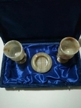 Комплект пепельница и два бокала из оникса, фото №3