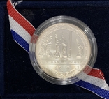 Серебряный доллар, вес 27 грамм, серебро 900, Anc, посвященный памяти ветеранов Вьетнама, фото №2