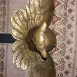 Антикварна бронзова чорнильниця у вигдяді сови, фото №6