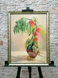 Painting "Physalis", canvas on cardboard, 30x40, still life, bouquet., photo number 2