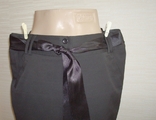 Fusion Стильная красивая офисная юбка черная с атласным ремешком 42 Турция, фото №4