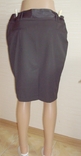 Fusion Стильная красивая офисная юбка черная с атласным ремешком 42 Турция, photo number 5