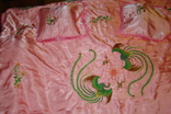 Bedspread silk embroidery Vietnam 200 x 162 cm, bought in the 1970s, photo number 5