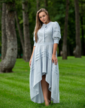 Сукня жіноча Шик льон блакитний, фото №3