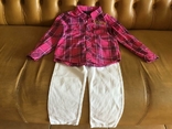 Комплект: брюки лён Mothercare, рубашка, р.128, numer zdjęcia 3