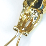 Винтажные золотые серьги с натуральными топазами и бриллиантами, photo number 9