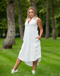Сукня жіноча лляна,льон білий, фото №3