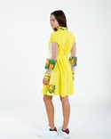 Сукня вишита жіноча лляна Троянди, льон жовтий, фото №5
