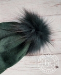 Стильный комплект шапка и хомут / темно-зеленый, фото №6