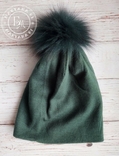 Стильный комплект шапка и хомут / темно-зеленый, фото №7
