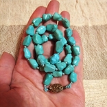 Beads Necklace Natural Turquoise Silver Export China, photo number 3