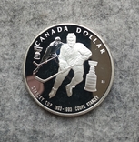 Канада 1 доллар 1993 серебро Пруф Кубок Стэнли Хоккей, photo number 2