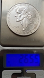 Монета 1 доллар 1993 года. 250-летие Томаса Джефферсона. Серебро 900, вес 26,55 грамм, photo number 4