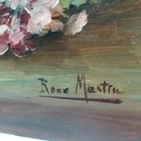 Старий натюрморт, квіти, підпис автора Rose Martin, Марсель, Франція, поч. 20 ст., photo number 9