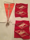 Pennant and emblems of Spartak and Dynamo Moscow. USSR, photo number 4