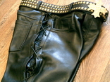 Кожаные защитные штаны с ремнем (Германия), фото №5