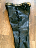 Кожаные защитные штаны с ремнем (Германия), фото №6