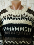 Супертеплый толстый зимний свитер из Индии шерсть 100% р-р XXL(состояние!), фото №4