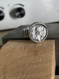 Перстень Антоний Пий, денарий, серебро 925, чернение, фото №3