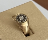 Золотое кольцо с алмазами 56 проба, фото №7