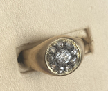 Золотое кольцо с алмазами 56 проба, фото №9
