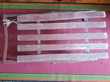 Детские металлические санки для снега с деревянными перекрытиями, фото №2