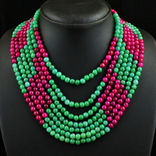 Ожерелье 900 карат из изумрудов и рубинов, фото №2